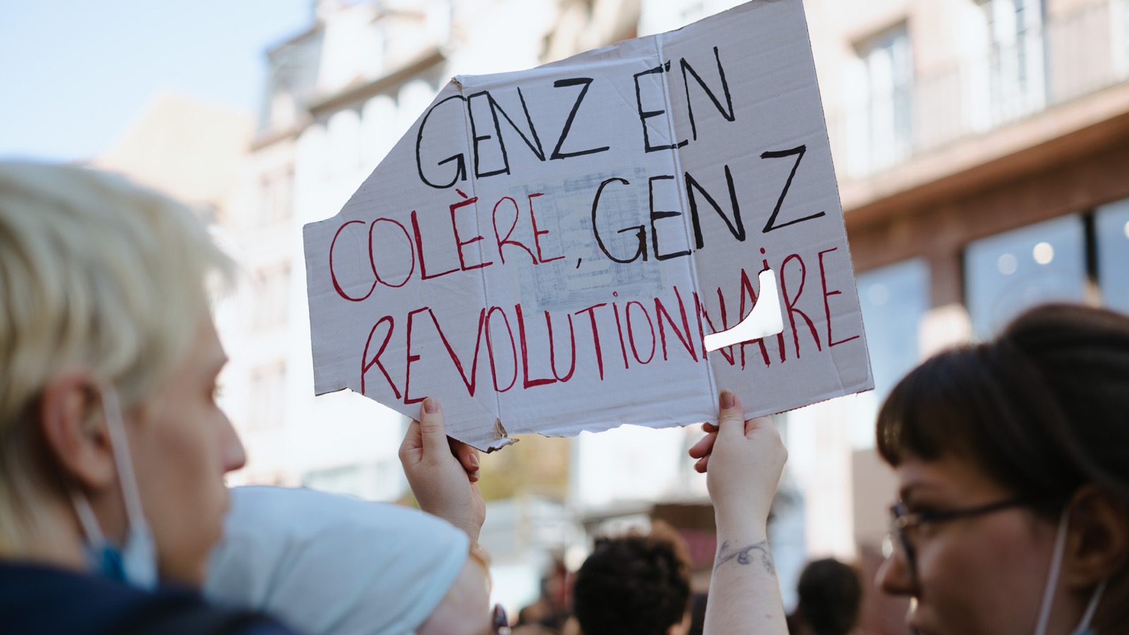 Photographie de blocus d'un lycée