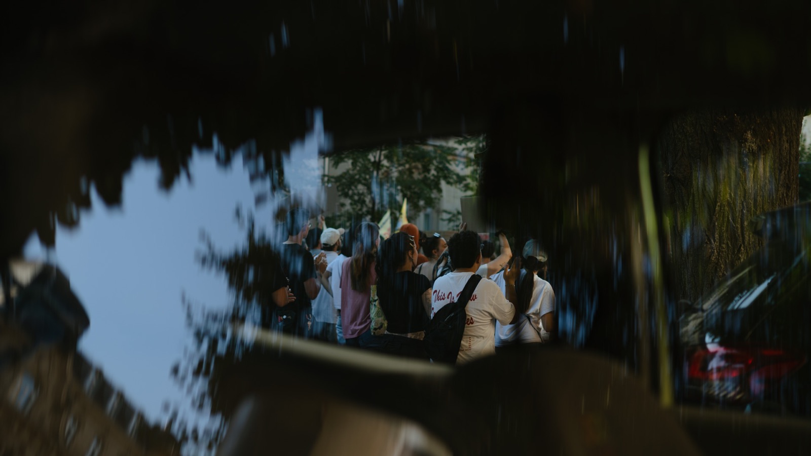 Photographie de blocus d'un lycée