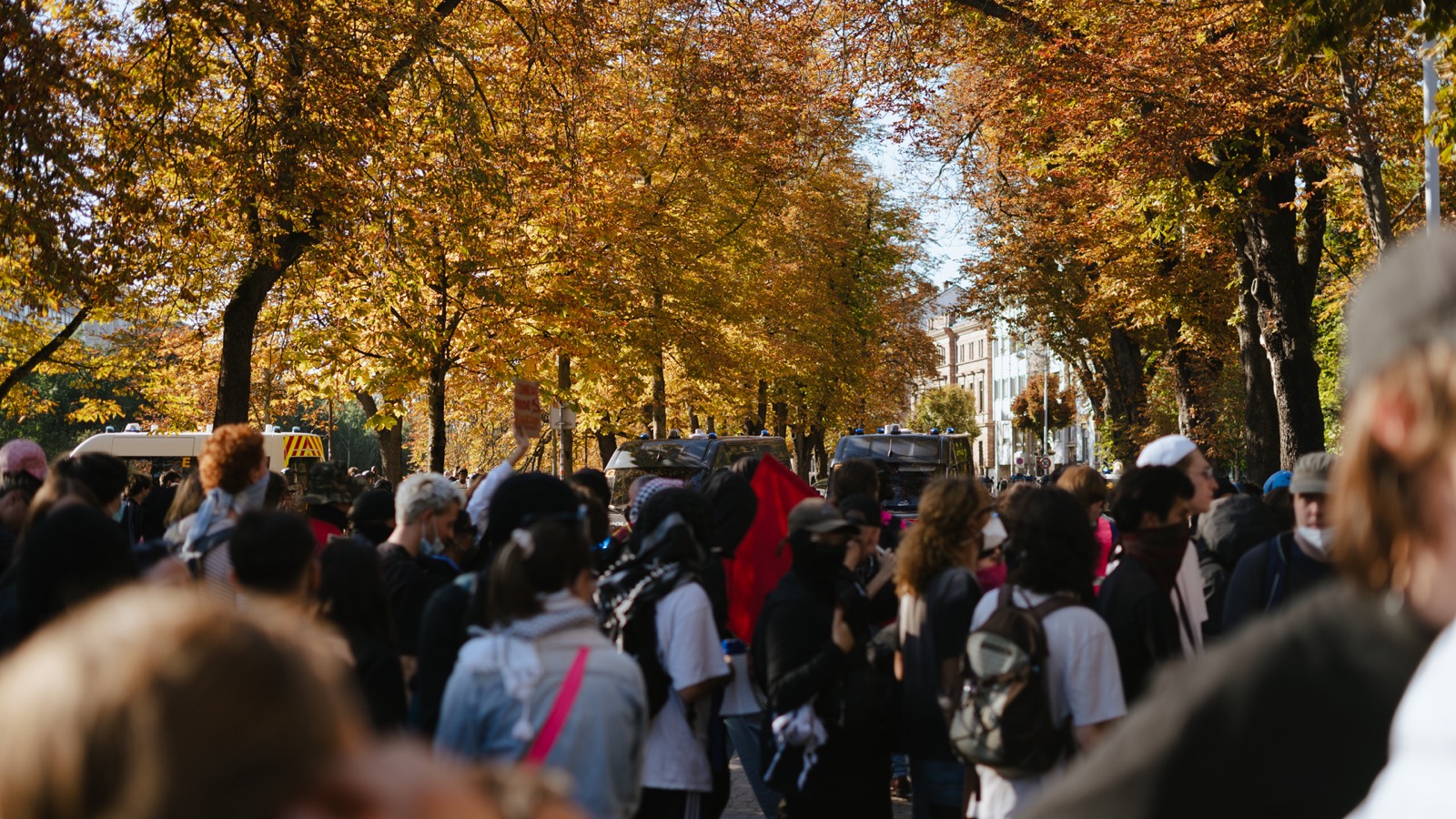 Photographie de blocus d'un lycée