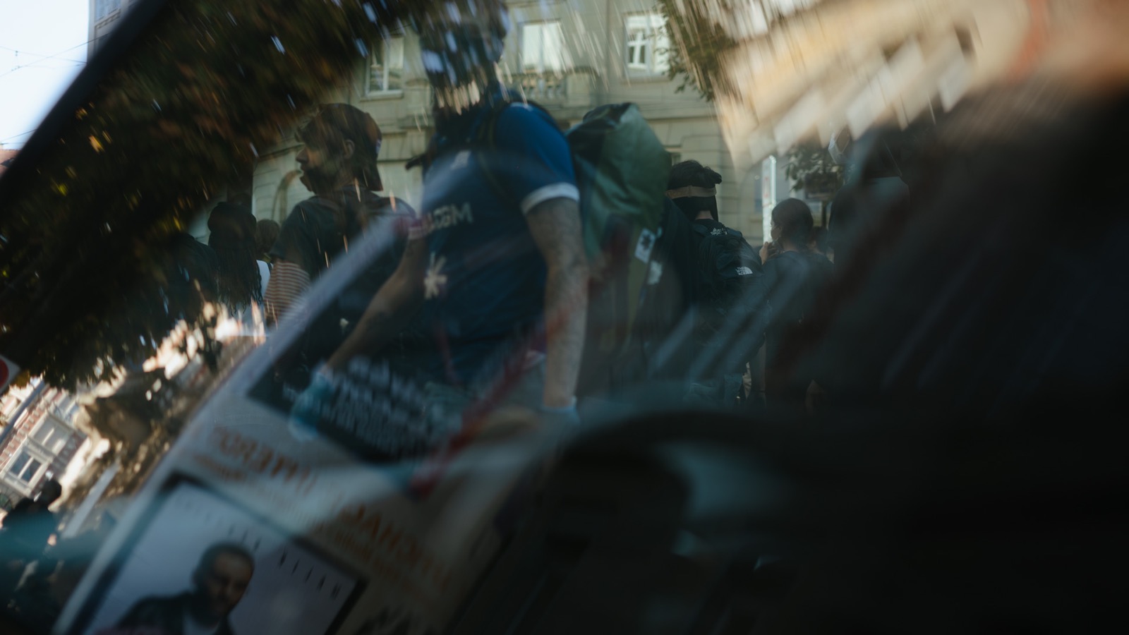 Photographie de blocus d'un lycée
