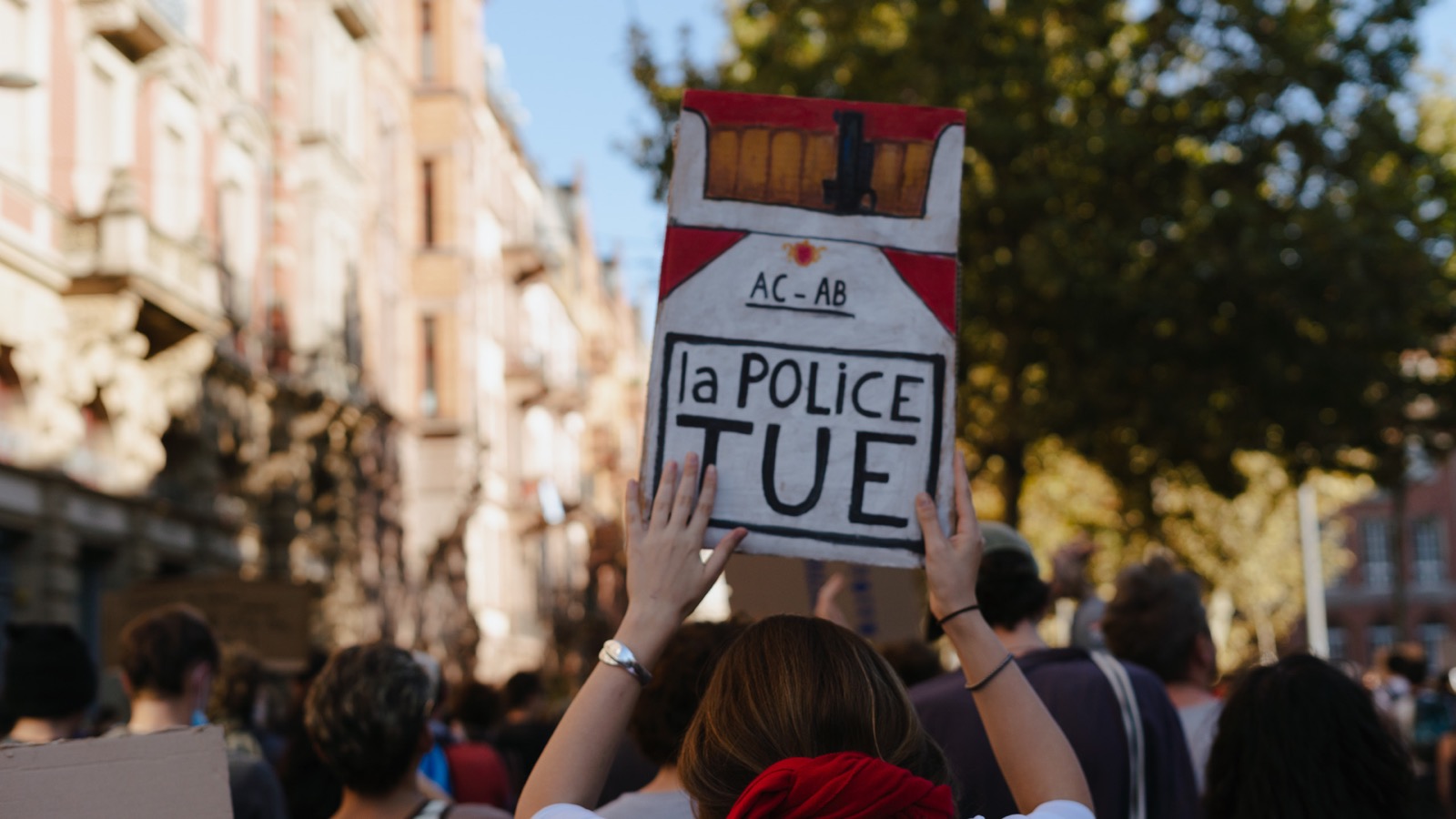 Photographie de blocus d'un lycée