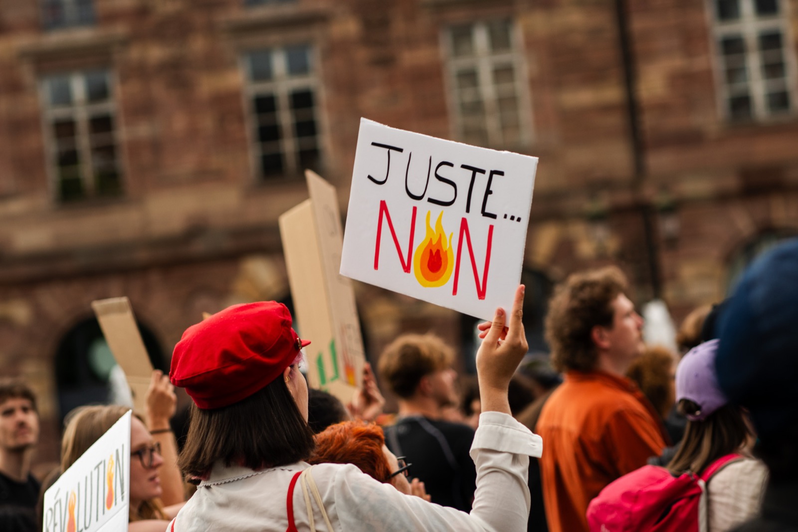 Photographie de manifestation contre la réforme des retraites