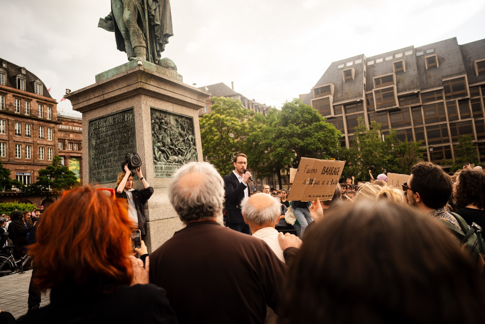 Photographie de manifestation contre la réforme des retraites