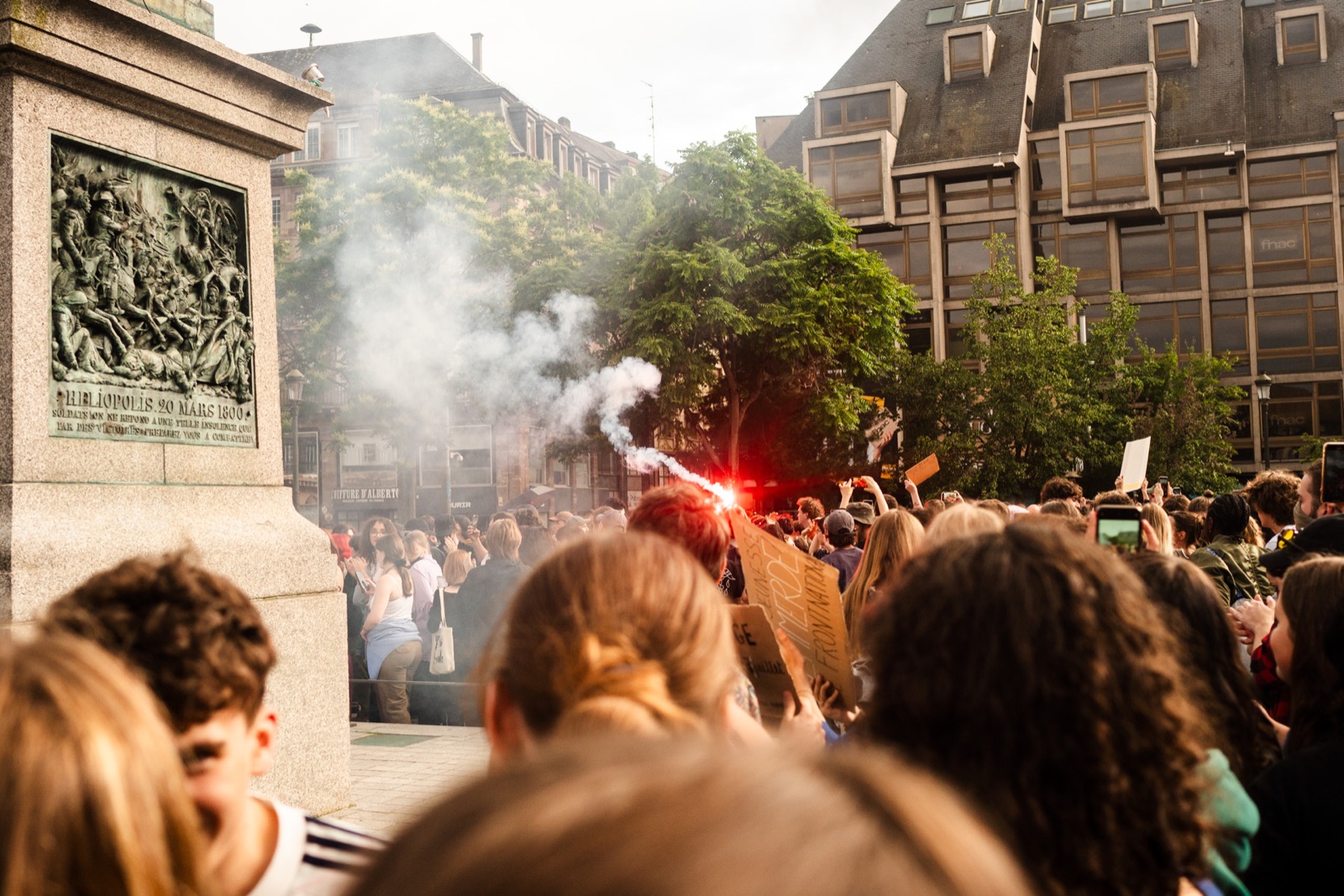 Photographie de manifestation contre la réforme des retraites