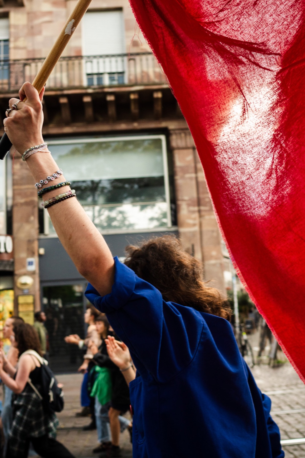 Photographie de manifestation contre la réforme des retraites