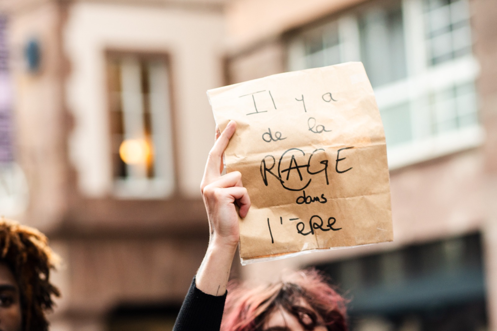 Photographie de manifestation contre la réforme des retraites