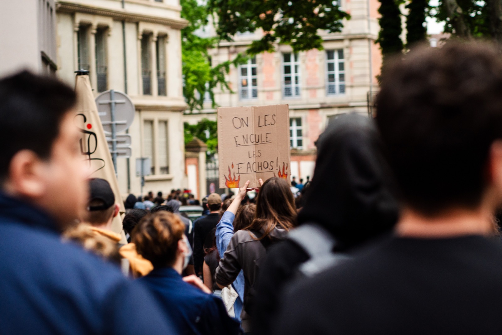 Photographie de manifestation contre la réforme des retraites