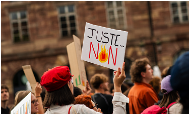 Pancarte 'Juste non'